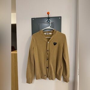 COMME DES GARCONS Medium Black Heart Cardigan Sweater